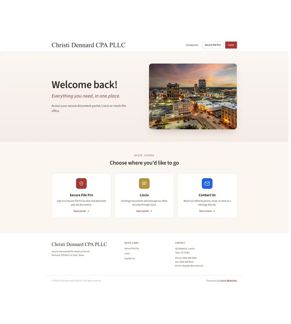 Christi Dennard, CPA PLLC website