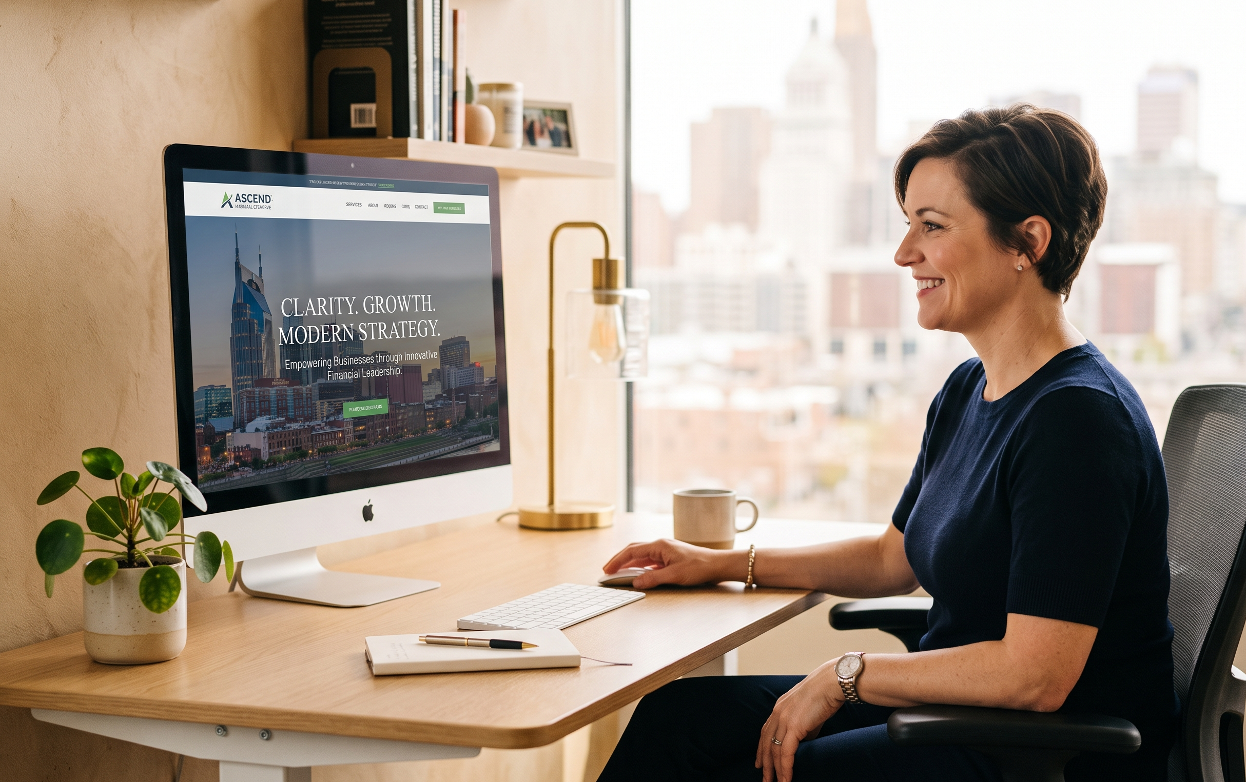 Professional bookkeeping firm website mock-up