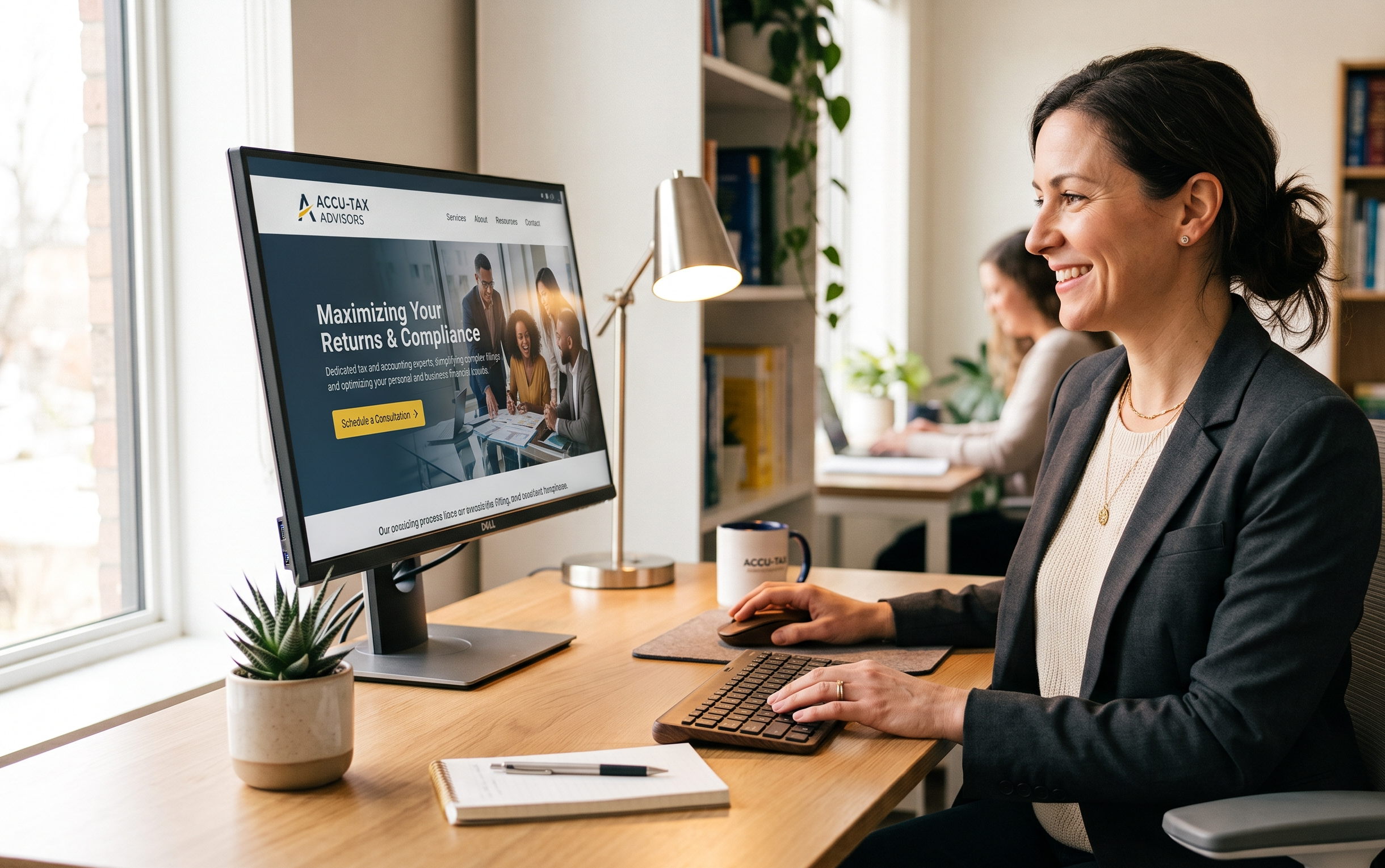 Professional tax firm website mock-up