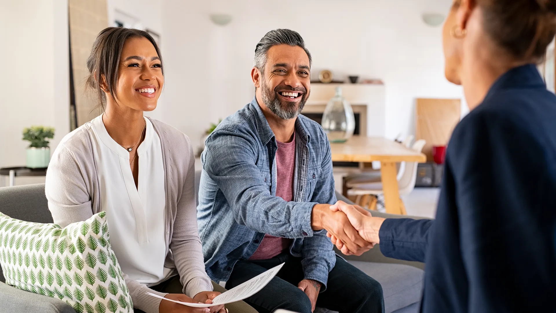 Clients talking together