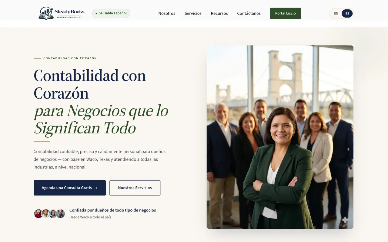 Accounting firm website design example