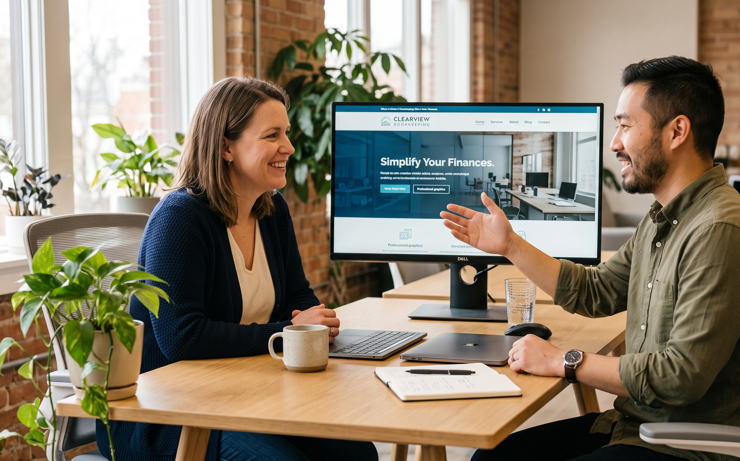 Liscio team building a bookkeeping firm website