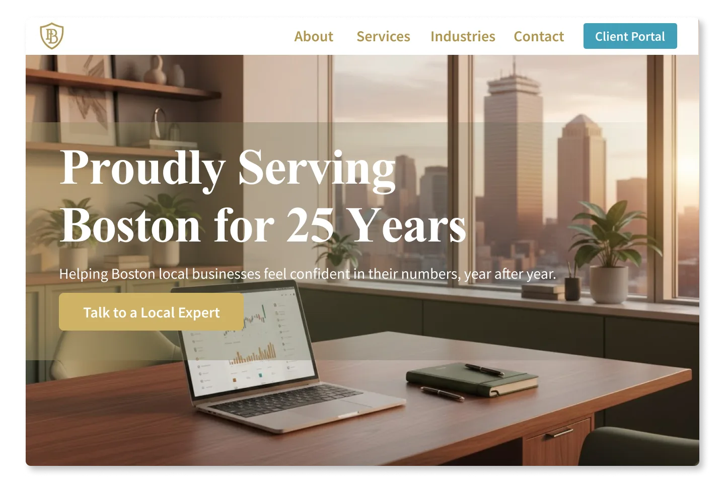 Accounting firm website design example