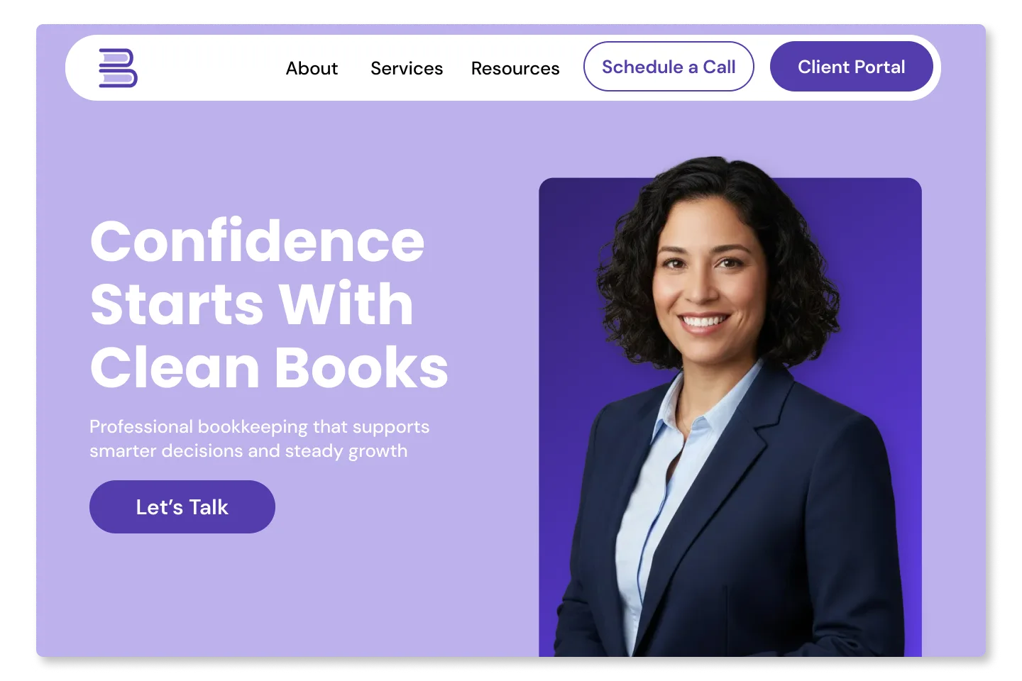 Accounting firm website design example