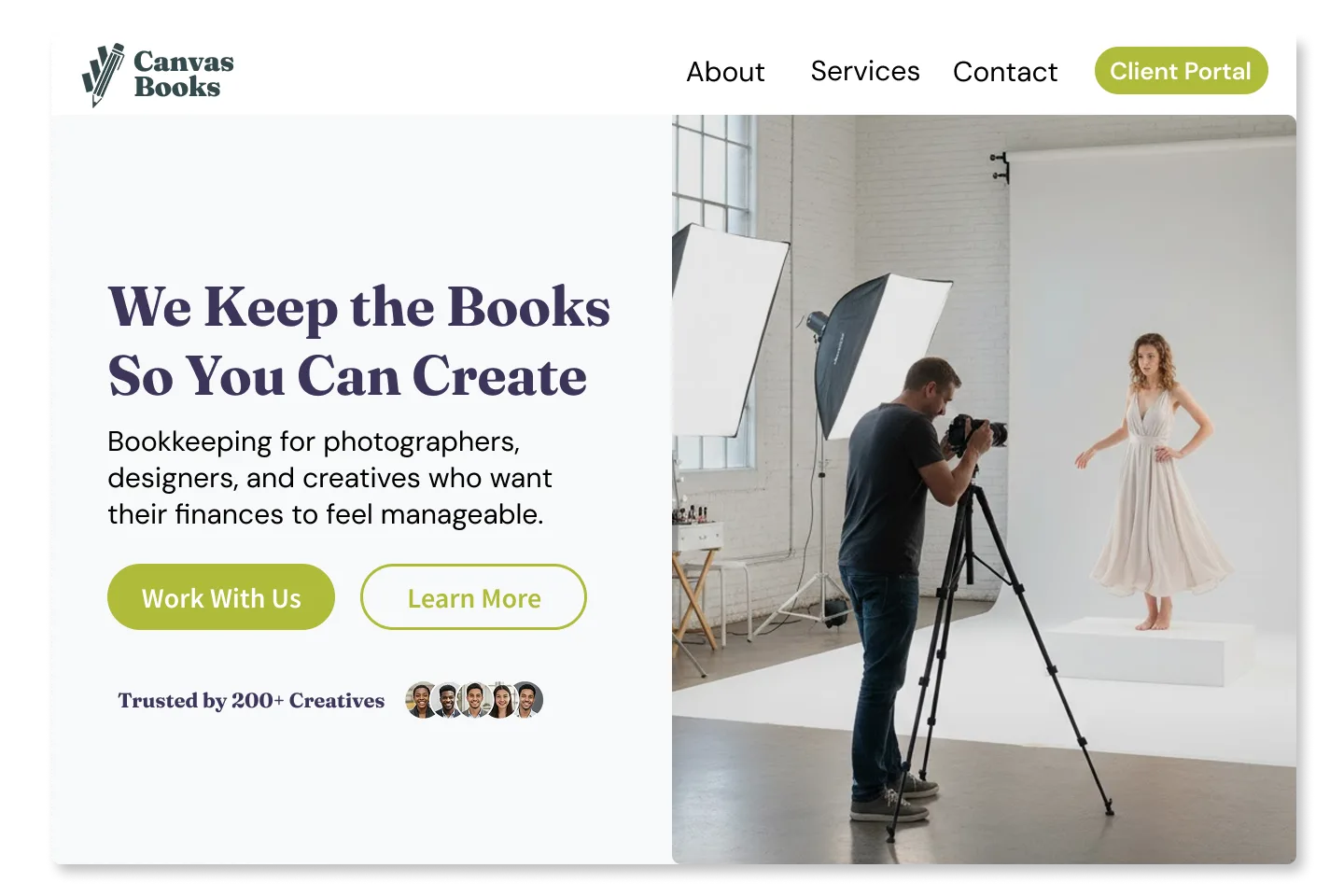 Accounting firm website design example