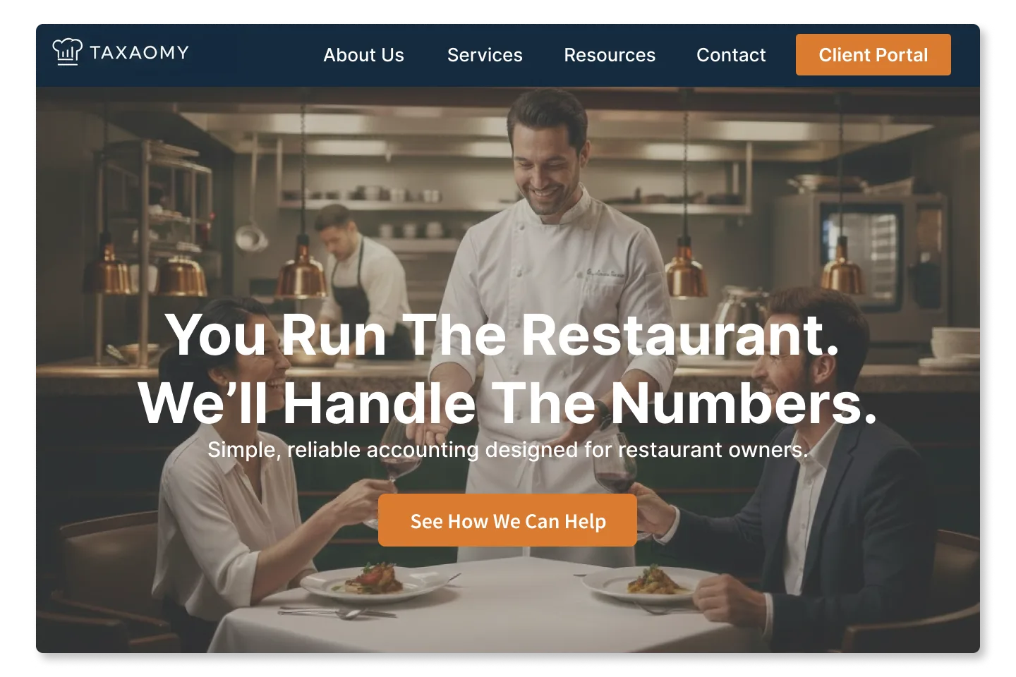 Accounting firm website design example