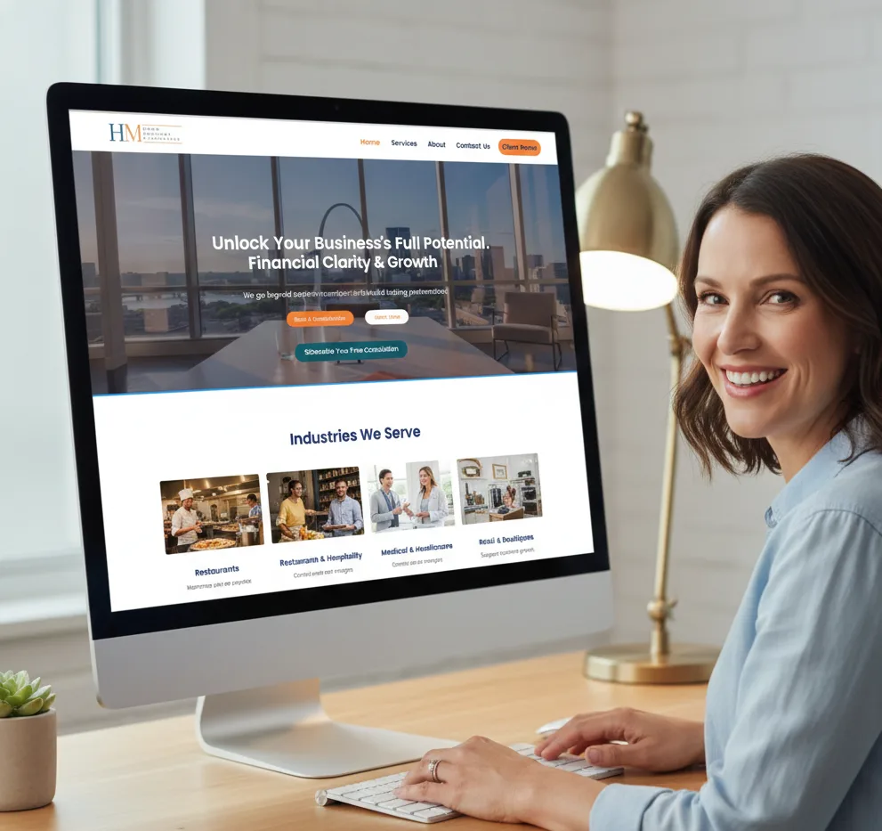 Professional accounting firm website mock-up